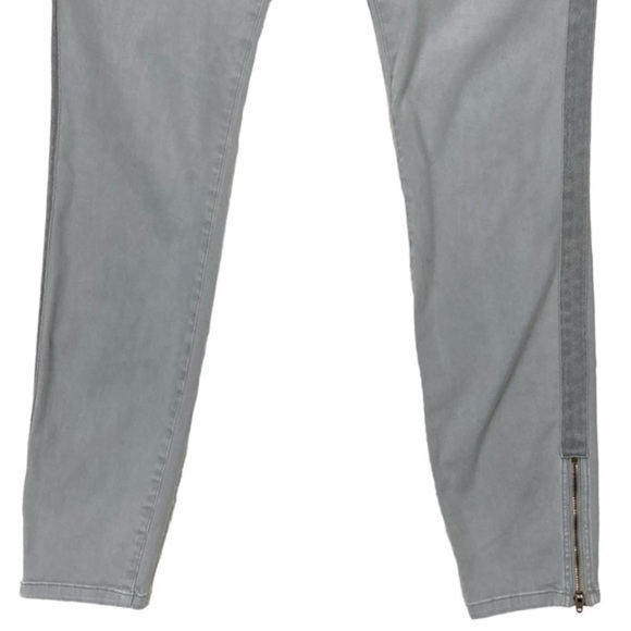 Vineyard Vines Pants Womens Size 10 Grey Blue Stretch Zipper Hem Moto High Rise - Picture 6 of 10